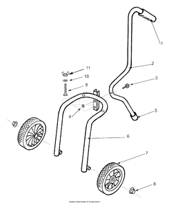 Part Location Diagram of 102602GS Briggs and Stratton Cradle wheeled vt2000
